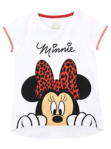 Image of Disney Girls Minnie Mouse T-Shirt White 5-6 Years