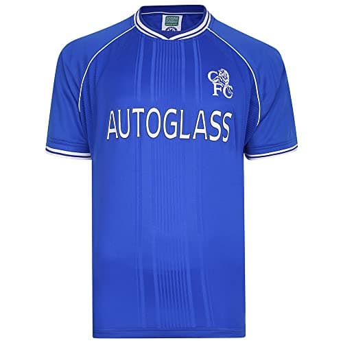 Image of Score Draw Chelsea 2000 Retro Football Shirt Blue Medium Polyester