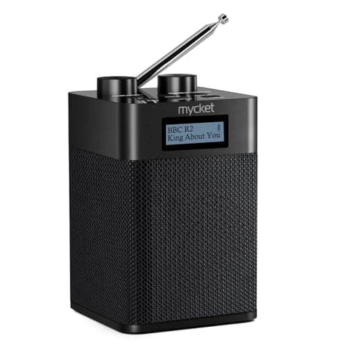 Image of Mycket DAB/DAB+ Digital & FM Radio, USB Rechargeable and 2200mAh Battery Powered Radio,Portable DAB Radio, Radio with Bluetooth/U Disk, 80 Preset Stations,Headphone Jack, LED Display, for Home,Travel