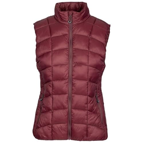 Image of Trespass Womens Padded Gilet Ogbere - 2 Zip Pockets, Water-Resistant, Square Shaped Quilting, Shell 100% Polyamide, Lining 100% Polyamide, Padding 100% Polyester