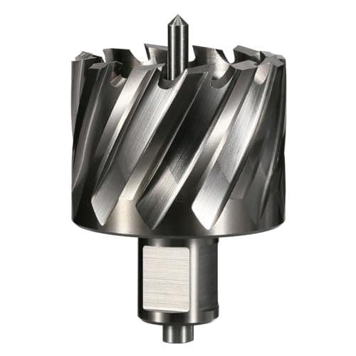 Image of Vearter 50mm HSS Annular Cutter, 19.05mm Weldon Shank, Mag Drill Bit with Pilot Pin for Steel Plate, Aluminum, Brass, Cast iron, Stainless Steel