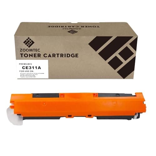 Image of ZOOMTEC Replacement for 126A CE311A Cyan Toner Cartridge Compatible for HP Colour LaserJet Pro CP1025 CP1025NW CP1020 LaserJet Pro 100 Color MFP M175 M175A M175NW M275 TopShot M275 Printer (1x Cyan)