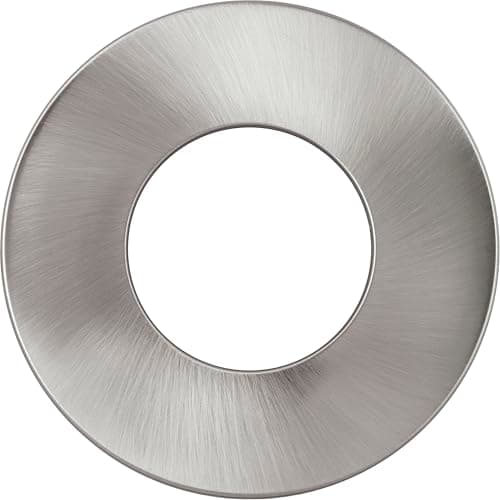 Image of Luceco Flat Bezel for Downlights, Slim Profile, FType MK2, FType Essence, FType Ultra, LED Downlight Accessories, Brushed Steel, 76mm Cut-Out, FTBZFBS