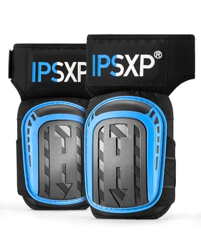 Image of IPSXP Professional Knee Pads for Work,Gardening & Construction Knee Pads for Men and Women with Thick Double Gel Cushion, Strong Adjustable Non-Slip Straps (Blue)
