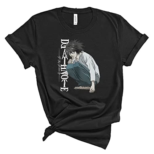Image of keepmore Death Note T-Shirt L Lawliet Cosplay Costume Casual Loose Printed Crew Neck Short Sleeve T-Shirt Top Tees for Unisex