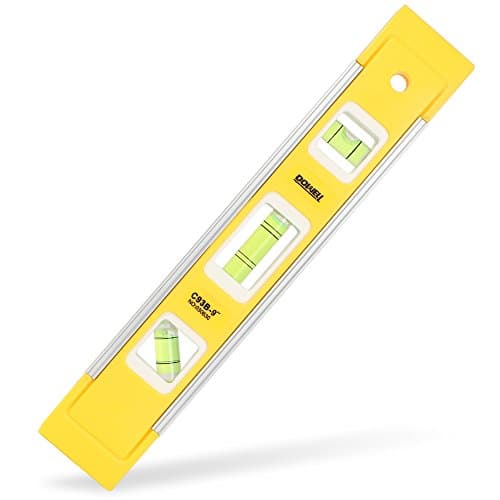 Image of DOWELL 9 Inch Magnetic Torpedo Level, 3 Bubble/45°/90°/180° Measuring, Shock Resistant