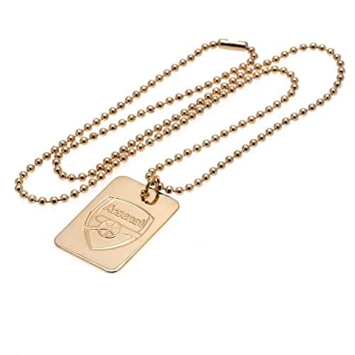 Image of Arsenal F.C. Gold Plated Dog Tag & Chain