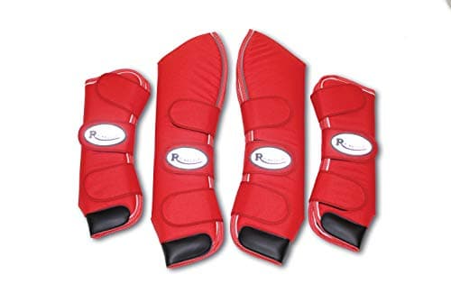 Image of Rhinegold Full Length Ripstop Travel Boots-Pony-Red
