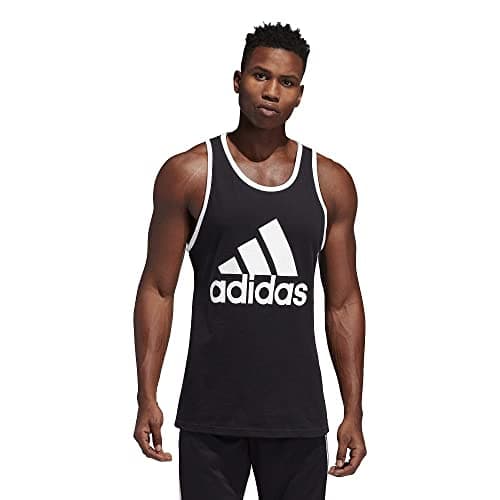 Image of adidas Men's Badge of Sport Classic Tank, Black/White, Large