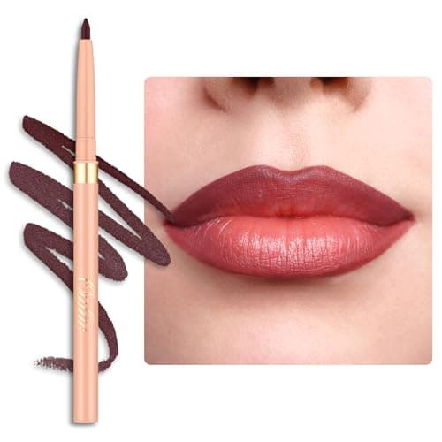 Image of Oulac Matte Plummy Brown Lipliner Pencil Waterproof - Smooth and Smudge-proof Lasts 24H+, Highly Pigmented, Retractable Lip Makeup for Precision Application, Vegan, LL07 Heartfelt