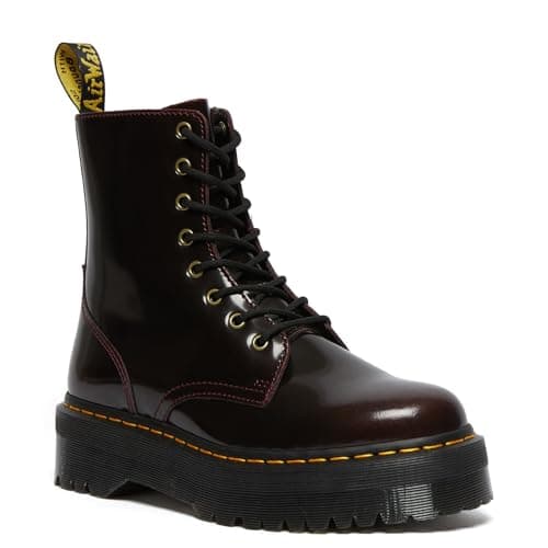 Image of Dr. Martens Women's Jadon Arcadia Platform Leather Lace Up Boot Cherry Red-Cherry-4