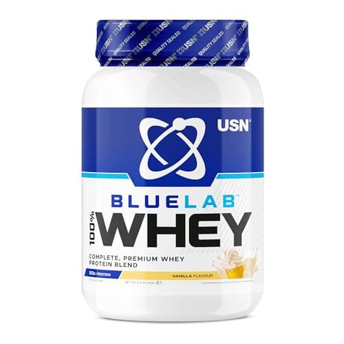 Image of USN BlueLab 100% Whey Protein Powder 908g (26 Servings) - 25g Protein - Whey Isolate, Hydrolysate & Concentrate Blend - High Protein Shake for Muscle Growth & Recovery - Vanilla