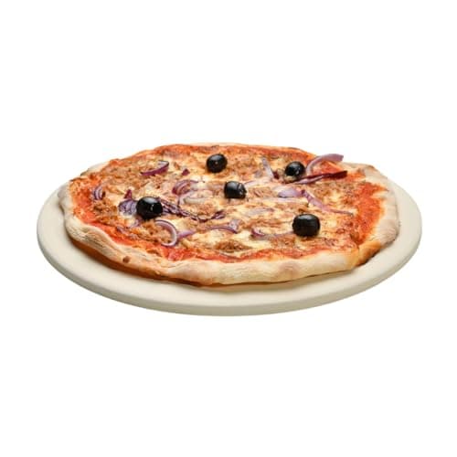 Image of CosmoGrill Pizza Stone, 30cm 11" Heavy Duty Round Cordierite Ceramic Stone, Oven and BBQ Grilling, Ideal for Bread Baking, Perfect for Crisp Crust and Wood Pellet Grills