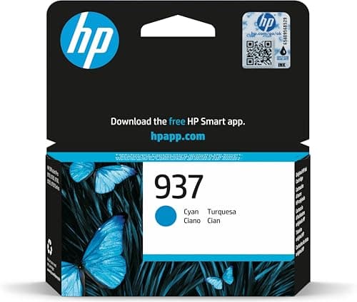 Image of HP 937 (4S6W2NE) Cyan Original Printer Cartridge for OfficeJet Pro 9720e; 9730e All-in-One Large Format Printer OfficeJet Pro 91xx Printers