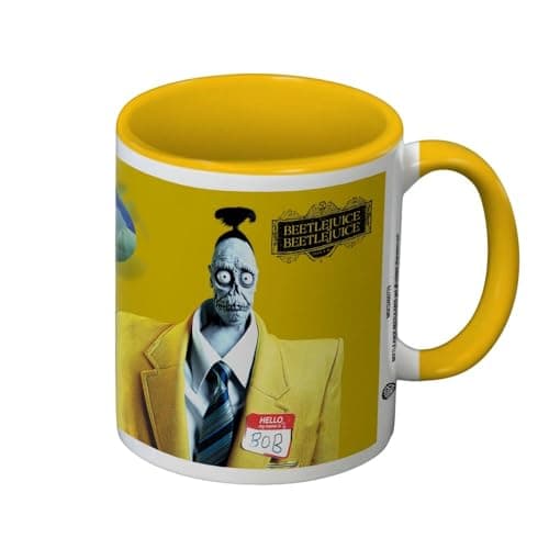 Image of Pyramid International Beetlejuice 2 (Don’t Let The Phone Go Dead) Colored Inner Pod Mug, 11oz/325ML - Bold Interior Color for Fans of Iconic Beetlejuice Humor