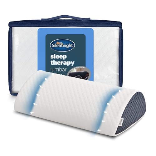 Image of Silentnight Sleep Therapy Lumbar Pillow - Memory Foam Ergonomic Soothing Relief - Lower Back Sleeping Sitting Reclining Support - Improve Posture and Eases Aches & Pains - Multiuse, Hypoallergenic
