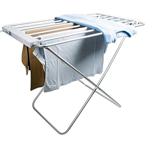 Image of groundlevel.co.uk 8 Bar Heated Clothes/Towel Rail, Lightweight & Foldable