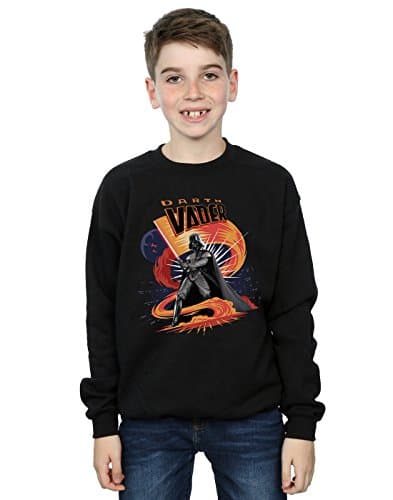 Image of Absolute Cult Star Wars The Rise Of Skywalker Kylo Ren Vader Remains Boys Sweatshirt Black 7-8 Years