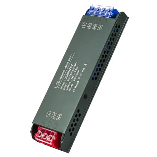 Image of URAQT 24V LED Driver 200W LED Transformer, 220V to 24V Power Transformer, AC 220V to DC 24 Volt 8.33A Compact Ultra-Thin Constant Voltage Low Voltage Transformers for Strip Lights Garden Light