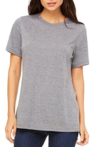 Image of Bella + Canvas Women'S Relaxed Jersey Short Sleeve Tee (Deep Heather) (L) (US)