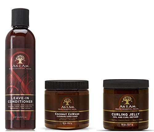 Image of As I Am Naturally | Coconut CoWash 16oz | Leave-In Conditioner 8oz | Curling Jelly 8oz (3 SET BUNDLE)