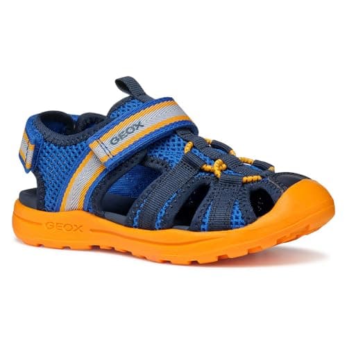 Image of Geox J VANIETT BOY A, Boys’ Sandal, Royal/Orange,