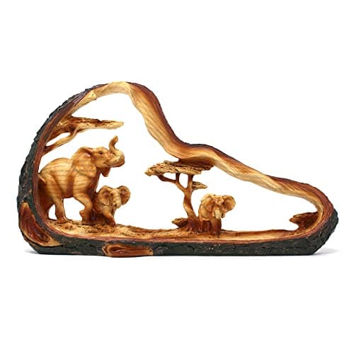 Image of Thorness Eye catching free standing GRACEFUL ELEPHANT WITH FAMILY DECORATIVE ORNAMENT | Elephant ornaments | home accessory gift | living room | wildlife animal