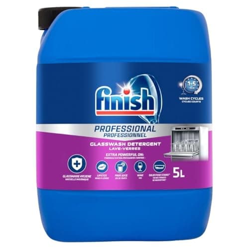Image of Finish, Dishwasher Liquid, 5.0L, Glass Wash, Professional Range, Suitable for Commercial Dishwashers