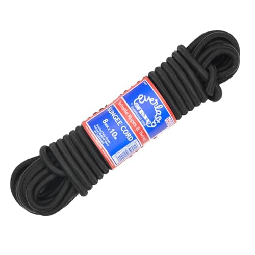Image of Everlasto 'Lastoflex' Elastic Bungee Cord Shock Cord Rope Black 8mm x 10M