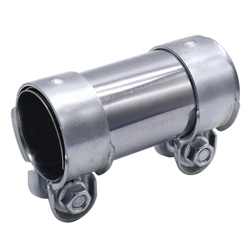 Image of Stainless Steel Pipe Connector Universal Exhaust System Clamps 50 x 125 mm Fits for VW Audi Seat MB Ford Double Clamps