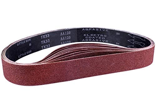 Image of STEBRUAM Sanding Belt 50 x 686 mm, Sander Belts Set(3 Each of 80/120/150/240/400 Grains)for Belt Sander,for Grinding,Sharpening and Derusting (15 Pieces)