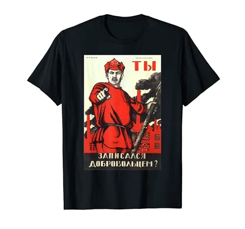 Image of Red Army Soviet Union USSR Propaganda Poster CCCP T-Shirt