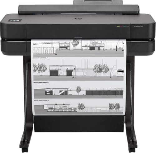Image of HP DesignJet T650 Large Format Plotter Printer 24in up to A1 , Mobile Printing, Wi-Fi, Gigabit Ethernet, Hi-Speed USB 2.0, 2-Year Warranty (5HB08A)