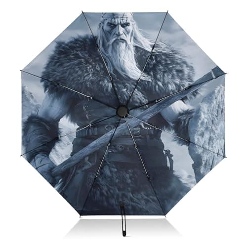 Image of peiyeety Warrior Winter Moutain UV Protection Umbrella Compact for Rain and Sun - Automatic Open and Close UPF 50+ Windproof Portable 46 Sun Umbrella for Women and Men