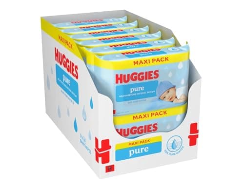 Image of Huggies Pure Wipes 12 x 60 wipes (New Package)