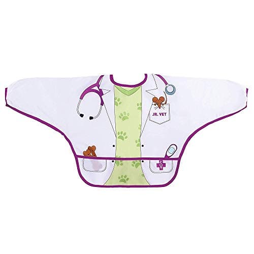 Image of Dreambaby Toddler Bibs - Long Sleeved Character Bibs (2 Pack) (Vet & Doctor)
