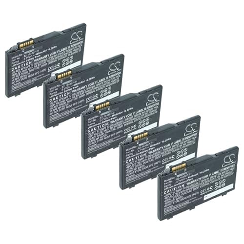 Image of vhbw 5x Battery Replacement for Motorola 82-172087-02, BTRY-TC55-44MA1-01 for Mobile Computer PDA Scanner (4400 mAh, 3.7 V, Li-Ion)