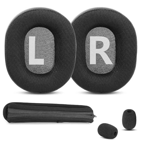 Image of Khan Pro Headset Reinforced Durable Fabric Earpads and Headband Cushion Compatible with Roccat Khan Pro/Khan Aimo 7.1 Headsets Earpads Cushion