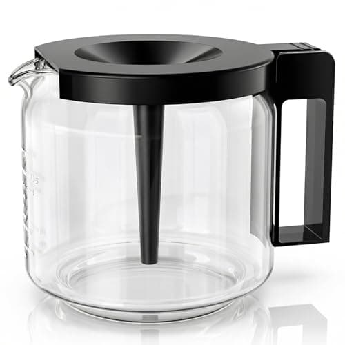 Image of 10-Cup Coffee Pot for Technivorm 89830 1.25L Coffee Maker, Glass Carafe Replacement for for Moccamaster KBG, KBGV & CDG KBG Brewers, Coffee Pot Replacement with Sturdy Glass, BPA Free