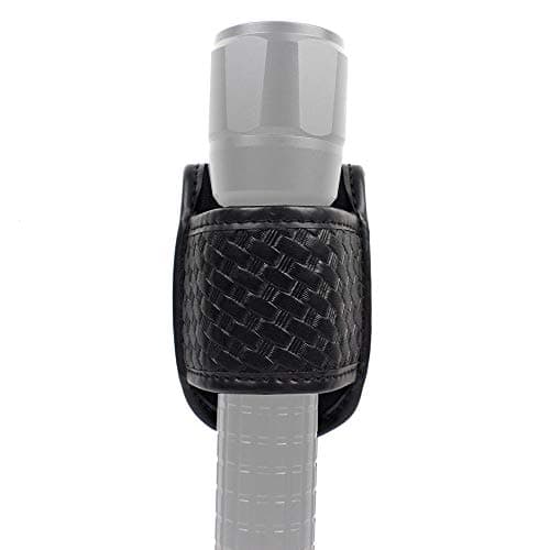 Image of ROCOTACTICAL Basketweave Open Top D Cell Compact Light Holder, Duty Belt Accessories-Flashlight Pouch Holster