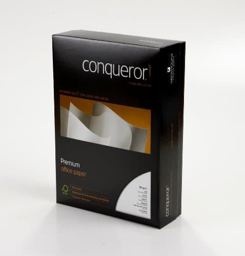 Image of Conqueror premuim paper A4 Brilliant White laid finish 100gsm 500 sheets