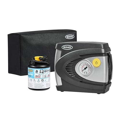 Image of RING Car Puncture Repair Kit - Sealant & Analogue Tyre Inflator Included