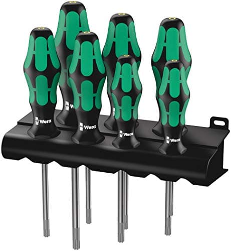 Image of Wera 05223161001 Kraftform Plus 367/7 TORX HF (Holding Function) Screwdriver Set, TX8 to TX30, 6 Piece