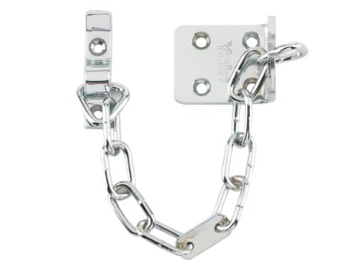 Image of Yale V-WS6-CH TS003 Door Chain, 13.5 cm (5.25 inch) chain length, Polished Chrome Finish, High Security, Visi Packed, suitable for PVCu and Wooden doors