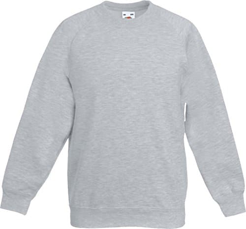 Image of Fruit of The Loom Childrens Raglan Sleeve Sweatshirt Burgundy 3-4