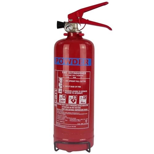 Image of 2kg Dry Powder Fire Extinguisher with Wall & Vehicle Bracket – ABC Powder for Class A, B & C Fires – Portable Fire Safety Equipment, CE Certified