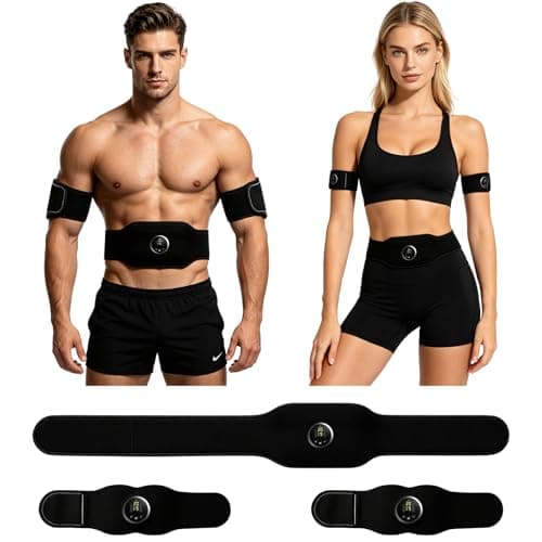 Image of Vutlace Next Generation Ultra Muscle Stimulator 3-in-1 Set, Muscle Fitness AB Belt, 12 Modes & 19 Intensity, Firming & Strengthening Workout Equipment for Abs, Arms, for Fitness Enthusiasts