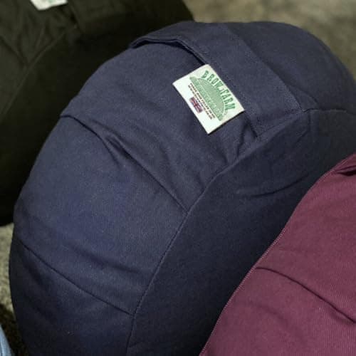 Image of Crescent Zafu Meditation Cushion – Buckwheat Hull-Filled | 100% Cotton Cover with Zip | Adjustable, Washable & Supportive Yoga Cushion | Available in 11 Colours (Ocean Blue)