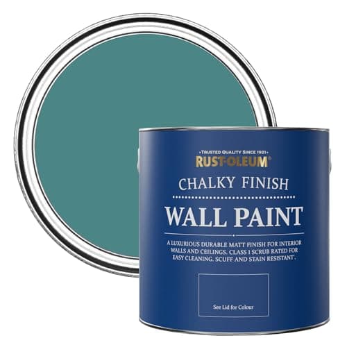 Image of Rust-Oleum Blue Matt Emulsion Wall Paint - Peacock Suit 2.5L