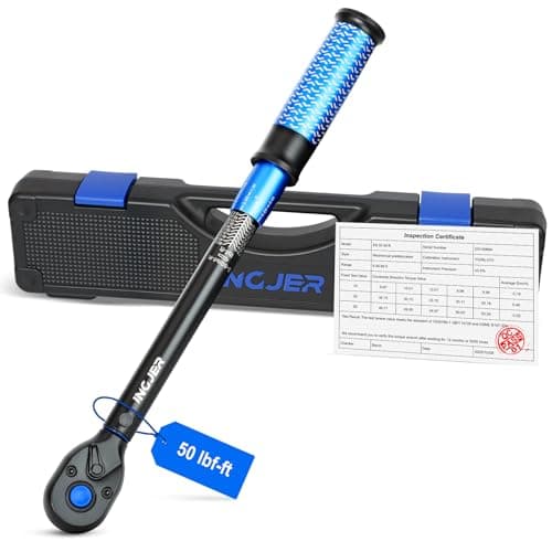 Image of INGJER Upgrade 3/8" Drive Click Torque Wrench,5-50Ft.Lb,Dual-Direction Adjustable 72 Tooth Click Torque Wrench Auto for Car, Motorcycle,Professionals & DIYers